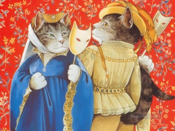 Shakespeare Cats Ölgemälde